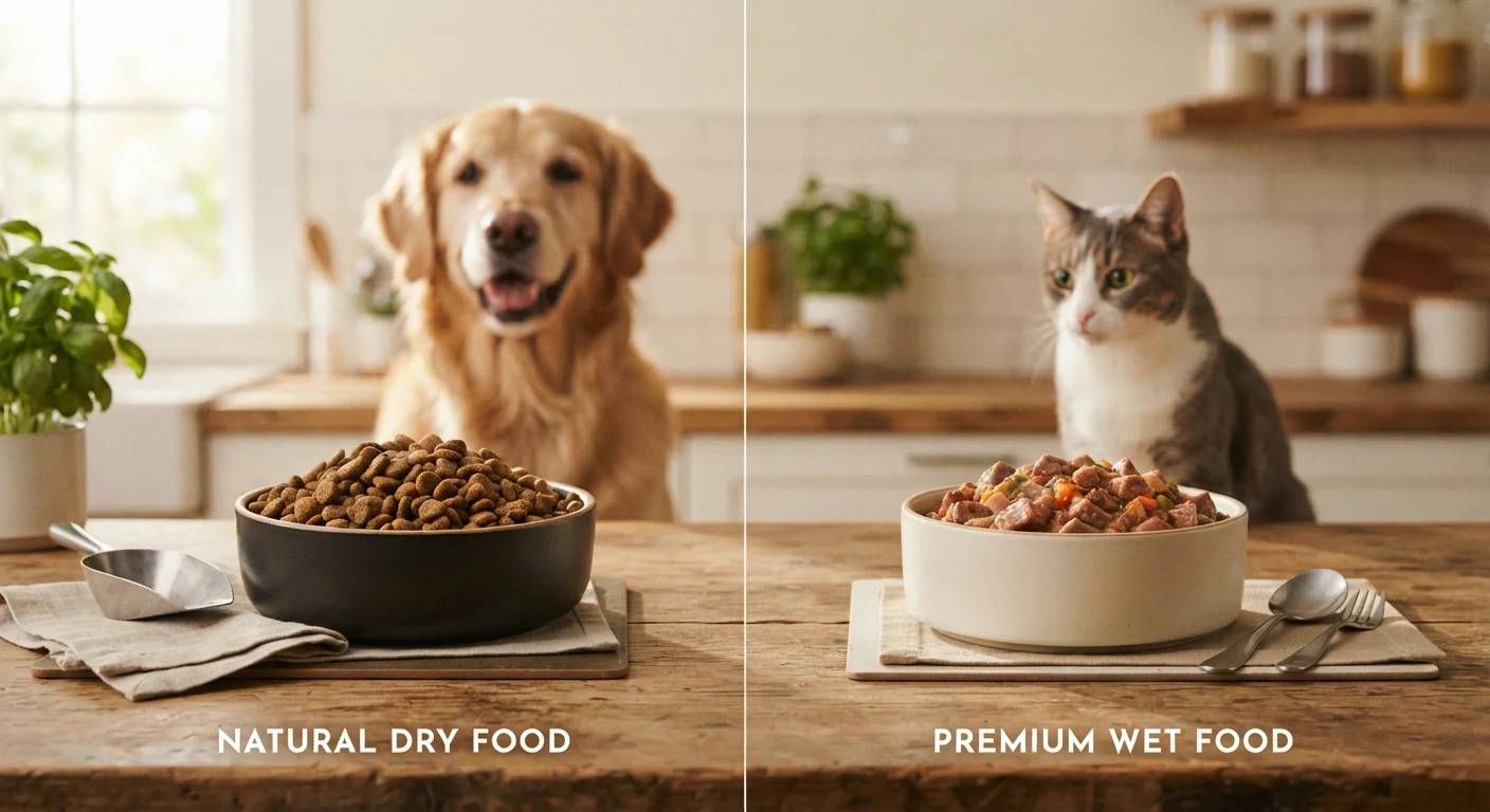 Dry Kibble vs. Wet Food: Nutritional Trade-Offs for Dogs and Cats