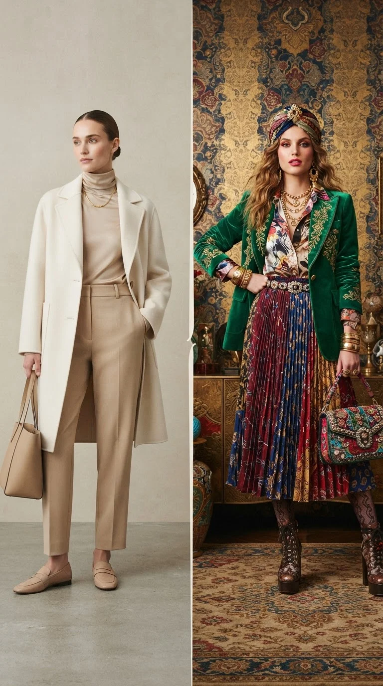 Quiet Luxury vs. Maximalism: Two Dominant Aesthetics Compared