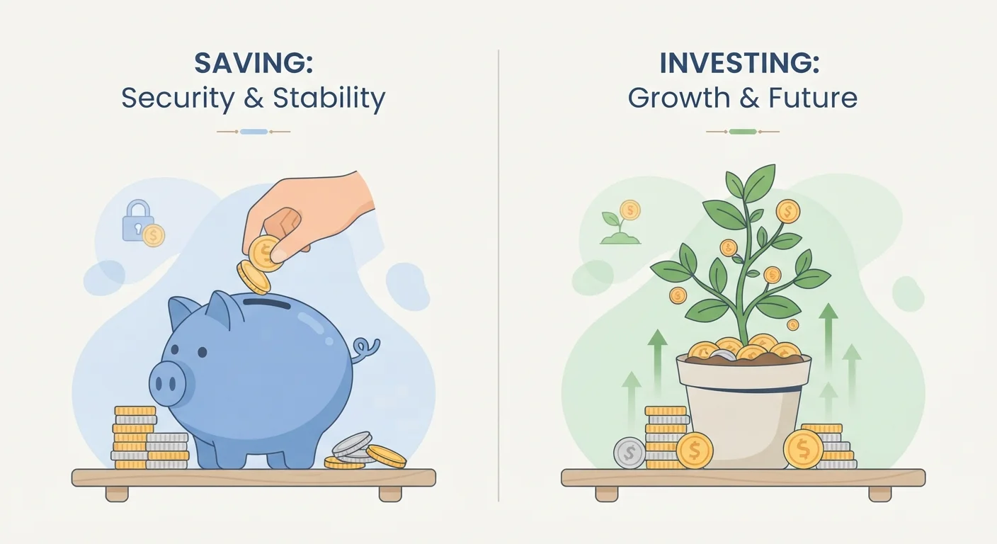 The Difference Between Saving and Investing — and Why Both Matter